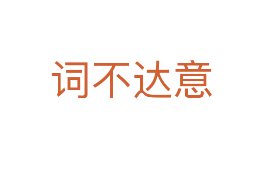 詞不達(dá)意