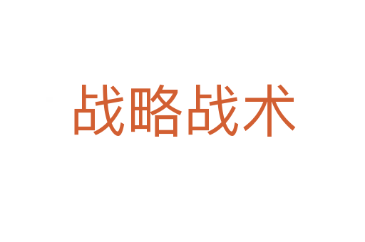 戰(zhàn)略戰(zhàn)術(shù)