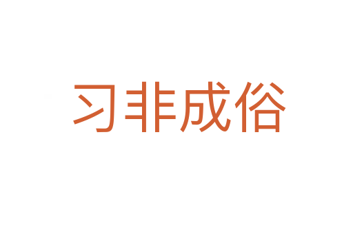 習(xí)非成俗