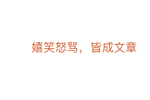 嬉笑怒罵，皆成文章