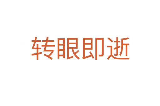 轉(zhuǎn)眼即逝