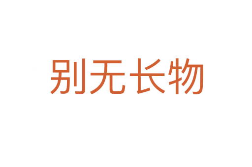 別無(wú)長(zhǎng)物