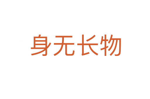 身無(wú)長(zhǎng)物