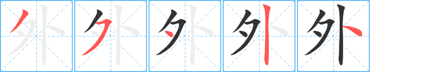 外的筆順?lè)植窖菔?>
					
                    <hr />
                    <h2>外的基本信息</h2>
                    <div   id=