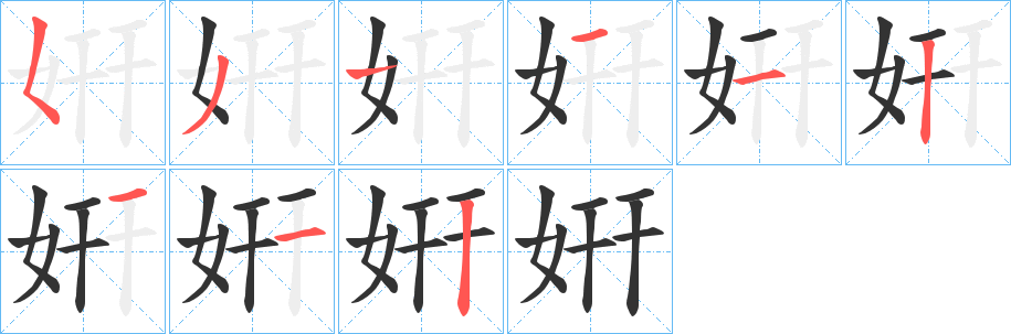 姸的筆順?lè)植窖菔?>
					
                    <hr />
                    <h2>姸的基本信息</h2>
                    <div   id=