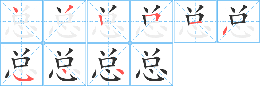 總的筆順?lè)植窖菔?>
					
                    <hr />
                    <h2>總的基本信息</h2>
                    <div   id=