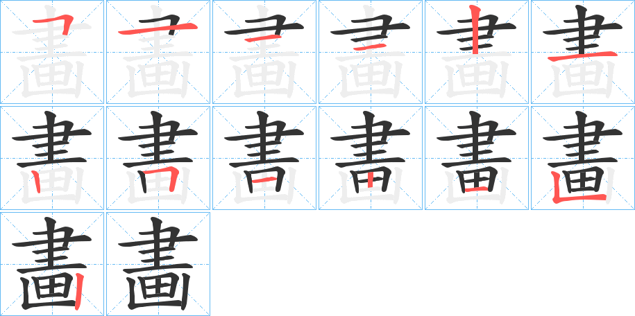 畵的筆順分步演示