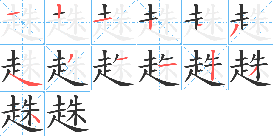 趎的筆順?lè)植窖菔?>
					
                    <hr />
                    <h2>趎的基本信息</h2>
                    <div   id=