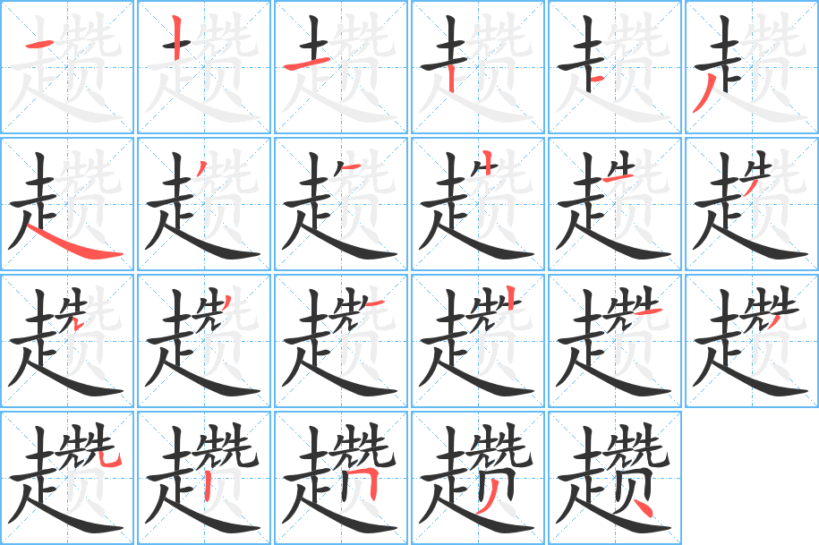 趲的筆順?lè)植窖菔?>
					
                    <hr />
                    <h2>趲的基本信息</h2>
                    <div   id=