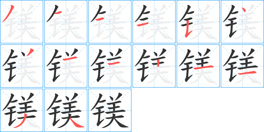 鎂的筆順?lè)植窖菔?>
					
                    <hr />
                    <h2>鎂的基本信息</h2>
                    <div   id=