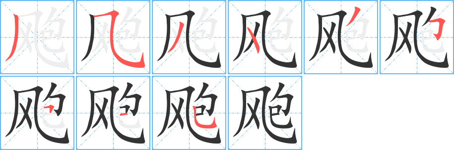 颮的筆順分步演示