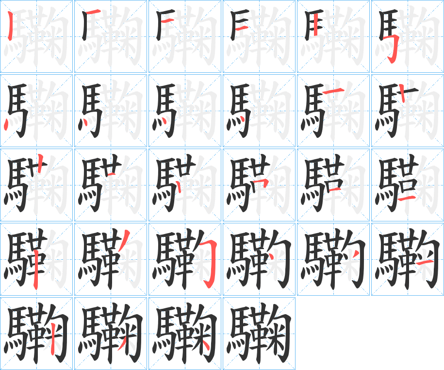 驧的筆順?lè)植窖菔?>
					
                    <hr />
                    <h2>驧的基本信息</h2>
                    <div   id=