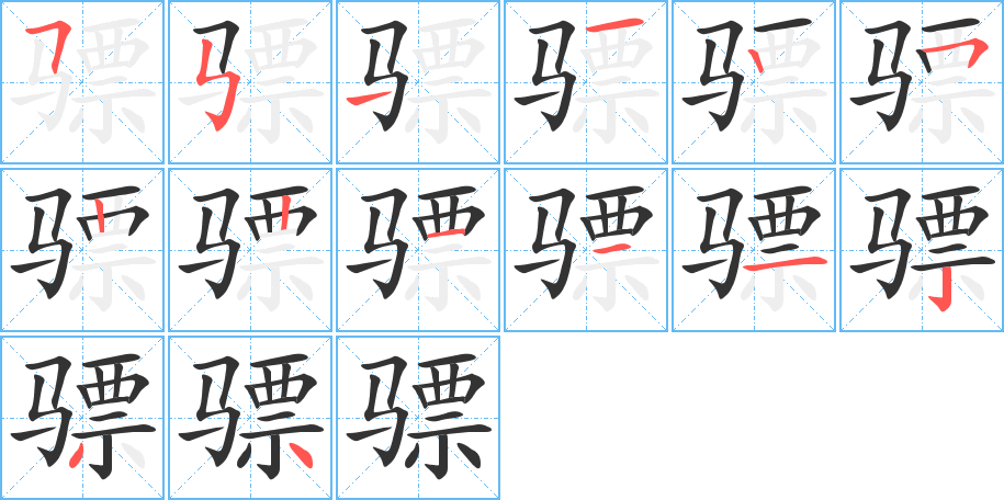 驃的筆順?lè)植窖菔?>
					
                    <hr />
                    <h2>驃的基本信息</h2>
                    <div   id=