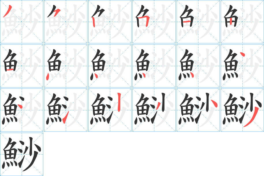 鯋的筆順?lè)植窖菔?>
					
                    <hr />
                    <h2>鯋的基本信息</h2>
                    <div   id=