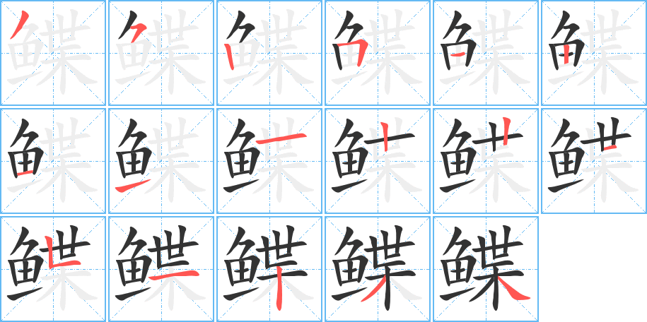 鰈的筆順?lè)植窖菔?>
					
                    <hr />
                    <h2>鰈的基本信息</h2>
                    <div   id=