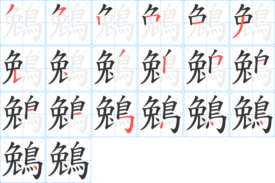 鵵的筆順分步演示