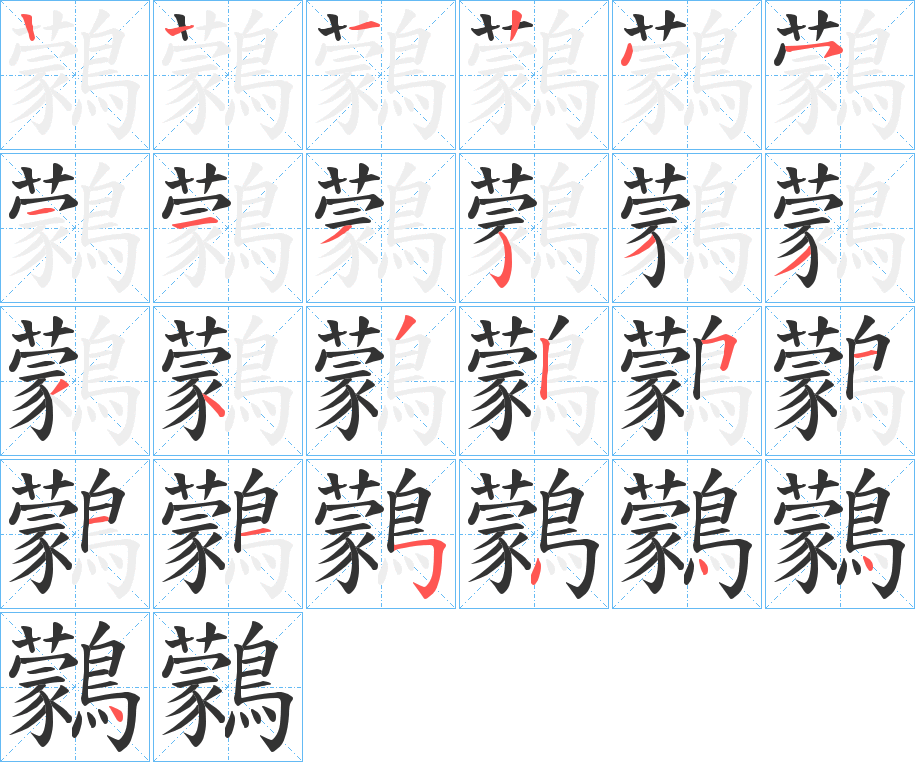 鸏的筆順分步演示