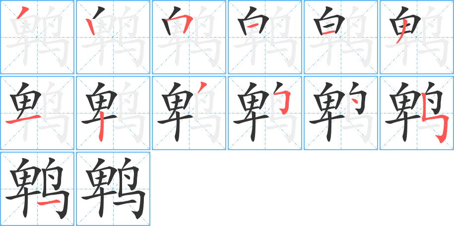 鵯的筆順分步演示